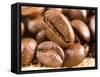 Roasted Coffe Beans Macro Texture-PH.OK-Framed Stretched Canvas