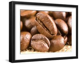 Roasted Coffe Beans Macro Texture-PH.OK-Framed Photographic Print