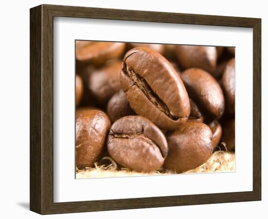 Roasted Coffe Beans Macro Texture-PH.OK-Framed Photographic Print