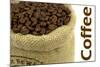 Roasted Coffee Beans In A Natural Bag And Sample Text-Hayati Kayhan-Mounted Art Print