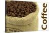 Roasted Coffee Beans In A Natural Bag And Sample Text-Hayati Kayhan-Stretched Canvas