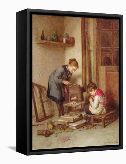 Roasting Chestnuts, 1882-Pierre Edouard Frere-Framed Stretched Canvas
