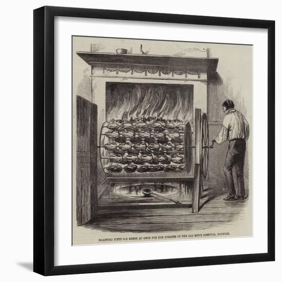 Roasting Fifty-Six Geese at Once for the Inmates of the Old Men's Hospital, Norwich-null-Framed Giclee Print