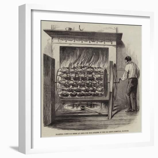 Roasting Fifty-Six Geese at Once for the Inmates of the Old Men's Hospital, Norwich-null-Framed Giclee Print