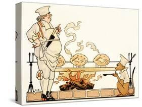 Roasting on a Spit-Georges Barbier-Stretched Canvas