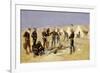 Roasting the Christmas Beef In A Cavalry Camp, c.1892-Frederic Remington-Framed Giclee Print