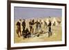 Roasting the Christmas Beef In A Cavalry Camp, c.1892-Frederic Remington-Framed Giclee Print