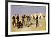 Roasting the Christmas Beef In A Cavalry Camp, c.1892-Frederic Remington-Framed Giclee Print