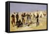 Roasting the Christmas Beef In A Cavalry Camp, c.1892-Frederic Remington-Framed Stretched Canvas