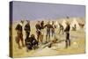 Roasting the Christmas Beef In A Cavalry Camp, c.1892-Frederic Remington-Stretched Canvas