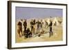Roasting the Christmas Beef In A Cavalry Camp, c.1892-Frederic Remington-Framed Giclee Print