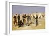 Roasting the Christmas Beef In A Cavalry Camp, c.1892-Frederic Remington-Framed Giclee Print