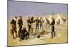 Roasting the Christmas Beef In A Cavalry Camp, c.1892-Frederic Remington-Mounted Giclee Print