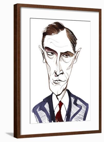 Rob Brydon, Welsh comedy actor, presenter, television host, and impressionist; caricature-Neale Osborne-Framed Giclee Print