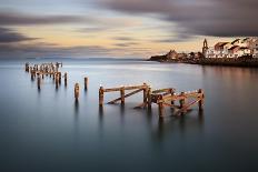 Boscombe Pier Pano-Rob Cherry-Framed Stretched Canvas