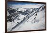 Rob Lea Backcountry Skiing Cardiac Bowl, Wasatch Mountains, Utah-Louis Arevalo-Framed Photographic Print