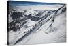 Rob Lea Backcountry Skiing Cardiac Bowl, Wasatch Mountains, Utah-Louis Arevalo-Stretched Canvas