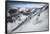 Rob Lea Backcountry Skiing Cardiac Bowl, Wasatch Mountains, Utah-Louis Arevalo-Framed Stretched Canvas