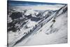 Rob Lea Backcountry Skiing Cardiac Bowl, Wasatch Mountains, Utah-Louis Arevalo-Stretched Canvas