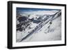 Rob Lea Backcountry Skiing Cardiac Bowl, Wasatch Mountains, Utah-Louis Arevalo-Framed Photographic Print