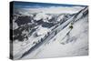 Rob Lea Backcountry Skiing Cardiac Bowl, Wasatch Mountains, Utah-Louis Arevalo-Stretched Canvas