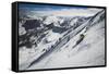 Rob Lea Backcountry Skiing Cardiac Bowl, Wasatch Mountains, Utah-Louis Arevalo-Framed Stretched Canvas