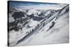 Rob Lea Backcountry Skiing Cardiac Bowl, Wasatch Mountains, Utah-Louis Arevalo-Stretched Canvas