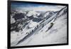 Rob Lea Backcountry Skiing Cardiac Bowl, Wasatch Mountains, Utah-Louis Arevalo-Framed Photographic Print