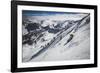 Rob Lea Backcountry Skiing Cardiac Bowl, Wasatch Mountains, Utah-Louis Arevalo-Framed Photographic Print
