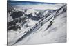 Rob Lea Backcountry Skiing Cardiac Bowl, Wasatch Mountains, Utah-Louis Arevalo-Stretched Canvas