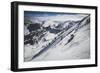 Rob Lea Backcountry Skiing Cardiac Bowl, Wasatch Mountains, Utah-Louis Arevalo-Framed Photographic Print