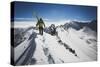 Rob Lea Booting Cardiac Ridge In The Central Wasatch Mountains, Utah-Louis Arevalo-Stretched Canvas