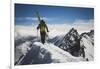 Rob Lea Booting Cardiac Ridge In The Central Wasatch Mountains, Utah-Louis Arevalo-Framed Photographic Print