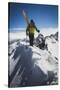 Rob Lea Booting Cardiac Ridge In The Central Wasatch Mountains, Utah-Louis Arevalo-Stretched Canvas