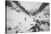 Rob Lea Hikes 200 Ft To Hwy Out Of Tanner's Chute, 3500 Ft Ski/Snowboard Couloir, Wasatch Mts, Utah-Louis Arevalo-Stretched Canvas