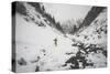 Rob Lea Hikes 200 Ft To Hwy Out Of Tanner's Chute, 3500 Ft Ski/Snowboard Couloir, Wasatch Mts, Utah-Louis Arevalo-Stretched Canvas