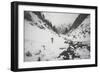 Rob Lea Hikes 200 Ft To Hwy Out Of Tanner's Chute, 3500 Ft Ski/Snowboard Couloir, Wasatch Mts, Utah-Louis Arevalo-Framed Photographic Print