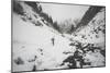 Rob Lea Hikes 200 Ft To Hwy Out Of Tanner's Chute, 3500 Ft Ski/Snowboard Couloir, Wasatch Mts, Utah-Louis Arevalo-Mounted Photographic Print