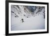 Rob Lea Hikes Up Tanner's Chute, A 3500 Foot Ski/Snowboard Couloir In The Wasatch Mountains, Utah-Louis Arevalo-Framed Photographic Print