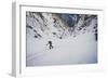 Rob Lea Hikes Up Tanner's Chute, A 3500 Foot Ski/Snowboard Couloir In The Wasatch Mountains, Utah-Louis Arevalo-Framed Photographic Print