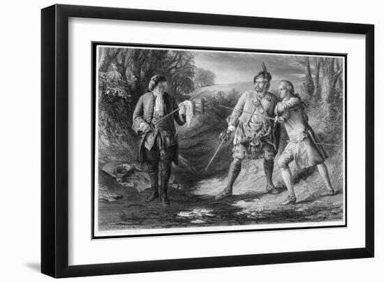 Rob Roy Intervenes Between Rashleigh and Francis Osbaldstone-Author: Sir-Framed Art Print