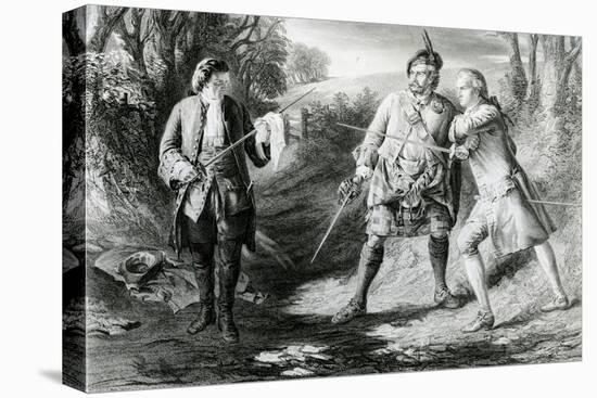 Rob Roy Parting Duellists Rashleigh and Francis Osbaldistone, Engraved by John Le Conte-James Blake McDonald-Stretched Canvas