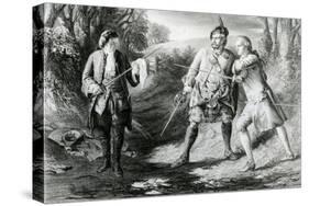 Rob Roy Parting Duellists Rashleigh and Francis Osbaldistone, Engraved by John Le Conte-James Blake McDonald-Stretched Canvas