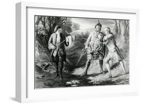 Rob Roy Parting Duellists Rashleigh and Francis Osbaldistone, Engraved by John Le Conte-James Blake McDonald-Framed Giclee Print