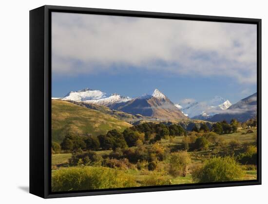 Rob Roy Peak and Mount Aspiring, Wanaka, Central Otago, South Island, New Zealand, Pacific-Jochen Schlenker-Framed Stretched Canvas