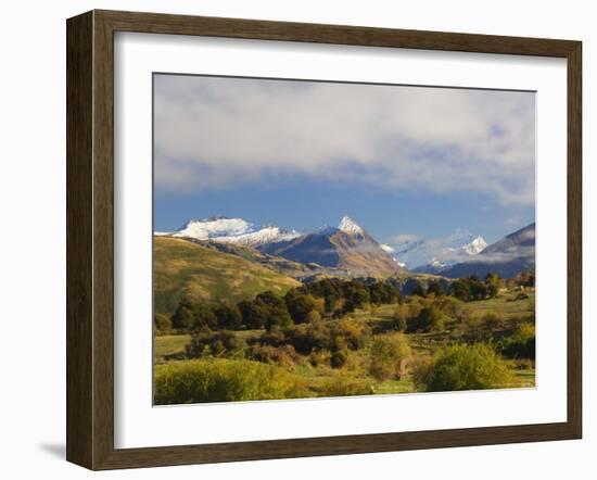 Rob Roy Peak and Mount Aspiring, Wanaka, Central Otago, South Island, New Zealand, Pacific-Jochen Schlenker-Framed Photographic Print