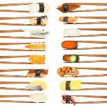 Sushi And Chopsticks-Rob Tek-Framed Art Print