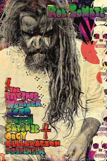 Rob Zombie- Electric Warlock-null-Lamina Framed Poster