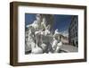 Robba fountain in Town Square and the Cathedral of St. Nicholas in the background, Ljubjlana, Slove-Sergio Pitamitz-Framed Photographic Print