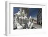 Robba fountain in Town Square and the Cathedral of St. Nicholas in the background, Ljubjlana, Slove-Sergio Pitamitz-Framed Photographic Print